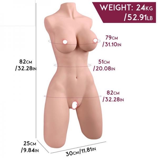 Búp bê nửa người 24kg giống thật silicon siêu mềm 