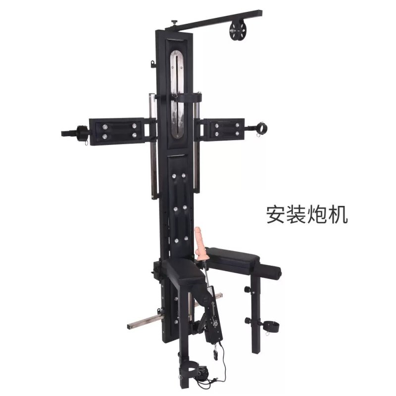 Ghế bạo dâm hình chữ thập kèm dương vật giả đa năng đồ chơi tra tấn BDSM 