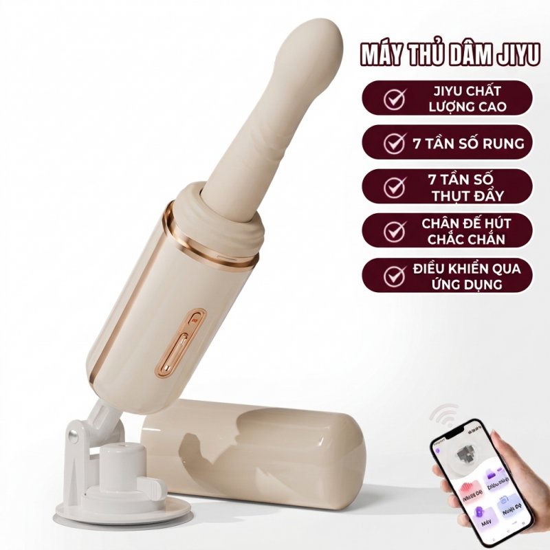 Máy thủ dâm Jiuuy rung thụt toả nhiệt đế gắn tường điều khiển qua app 