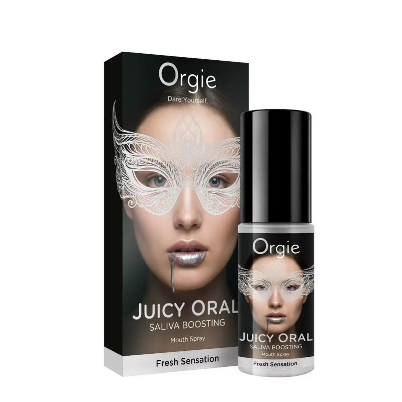 Orgie Juicy Oral Saliva Boosting Mouth Spray 15ml chai xịt quan hệ miệng 