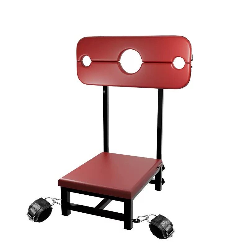Ghế Trói BDSM Đồ Chơi Người Lớn - Ghế Cùm Cổ Chân Tay Đệm Bọc Da Lắp Đặt Dễ Dàng 