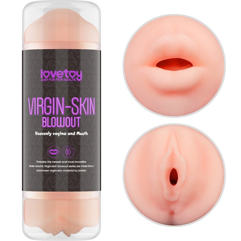 LoveToy Virgin-Skin Blowout cốc thủ dâm 2 đầu miệng và âm đạo 