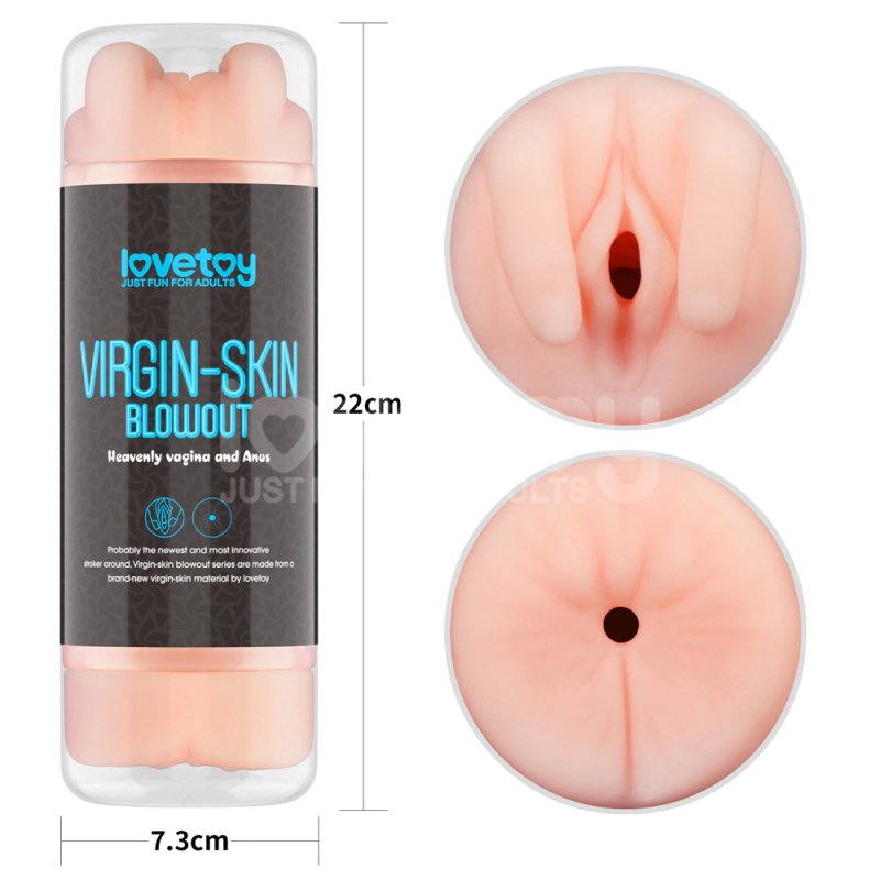 Cốc Thủ Dâm Nam 2 Đầu Lovetoy Virgin Skin Blowout – Mô Phỏng Âm Đạo & Hậu Môn 