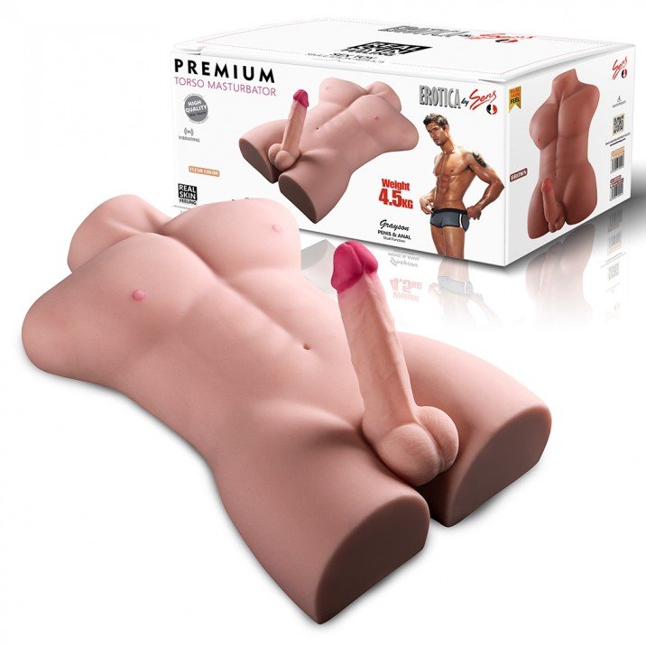 Búp bê bán thân nam Erotica 4.5kg silicon pretinum 