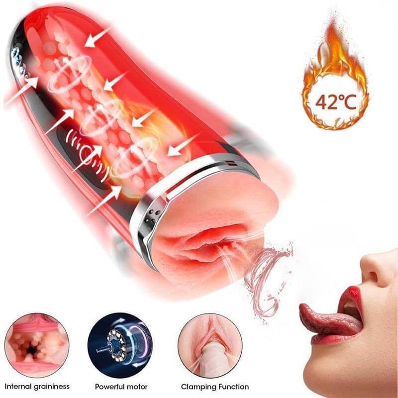 Máy thủ dâm nam Wanle Wanka Cup 5D rung hút co bóp toả nhiệt tự động đế gắn tường 