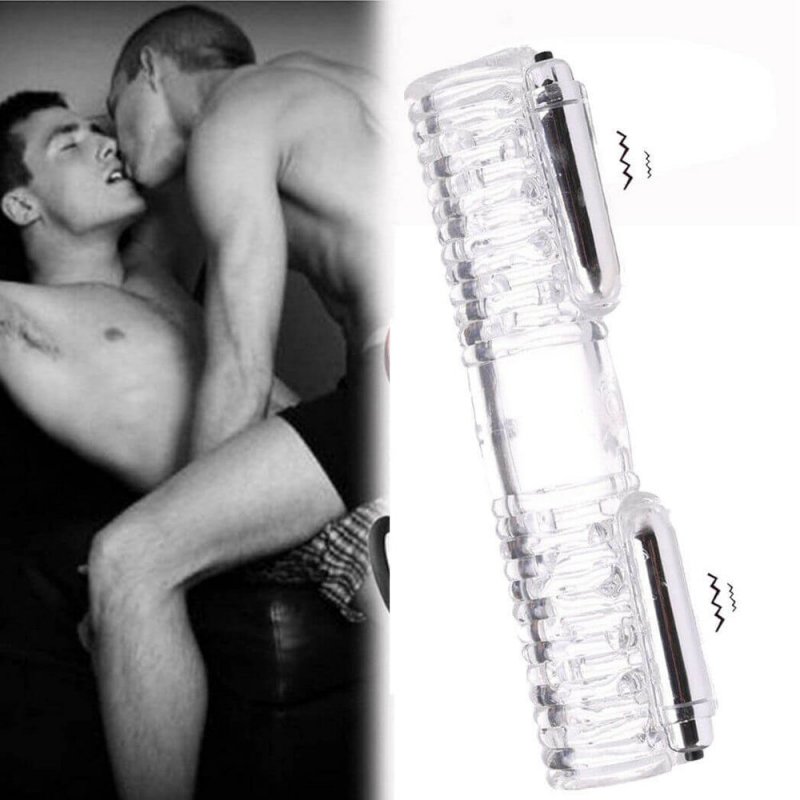 Bao Đôn Dên Silicone 2 Đầu Tích Hợp Đạn Rung - Dụng Cụ Hỗ Trợ Tăng Kích Thước Nam 