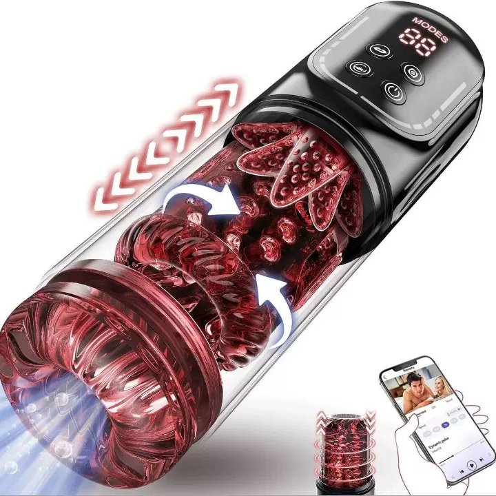 Máy thủ dâm tập dương vật chân không AierLe Bole Pro 3 điều khiển qua app rung hút xoay thụt và massage nước 360 độ 