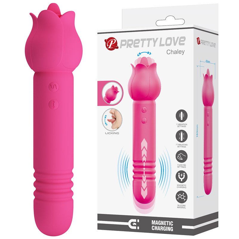 Pretty Love Chaley Máy Masage 2 Đầu Rung Thụt Lưỡi Liếm Chày Rung Tình Yêu 