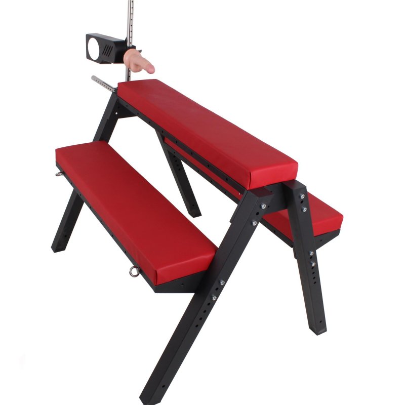 Ghế tình yêu ngựa gỗ bondage horse bench kèm súng dương vật cao cấp huấn luyện BDSM 